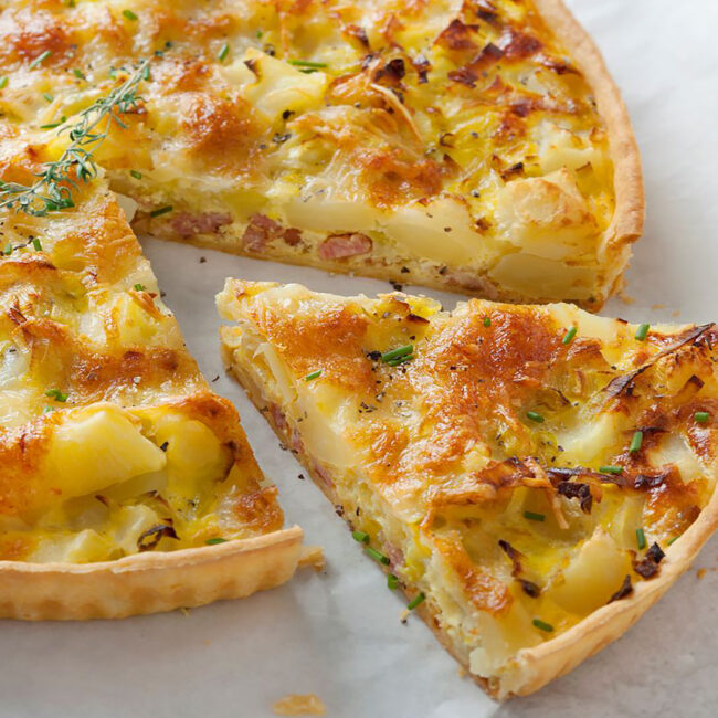 23/09 Quiche poireau, pomme de terre et lardon fumé au bois de hêtre