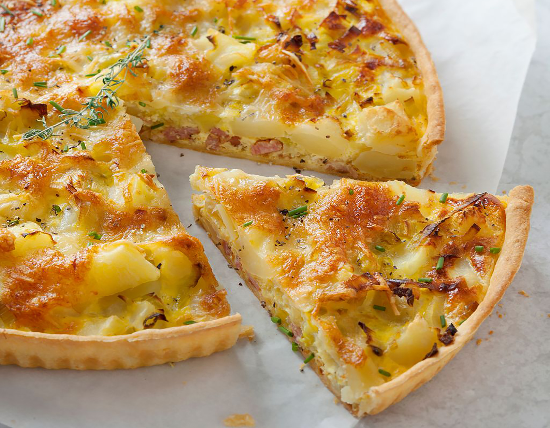 23/09 Quiche poireau, pomme de terre et lardon fumé au bois de hêtre