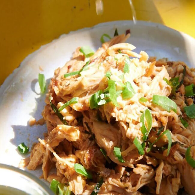 10/02 Salade de poulet Bang-bang et mini flan aux carottes