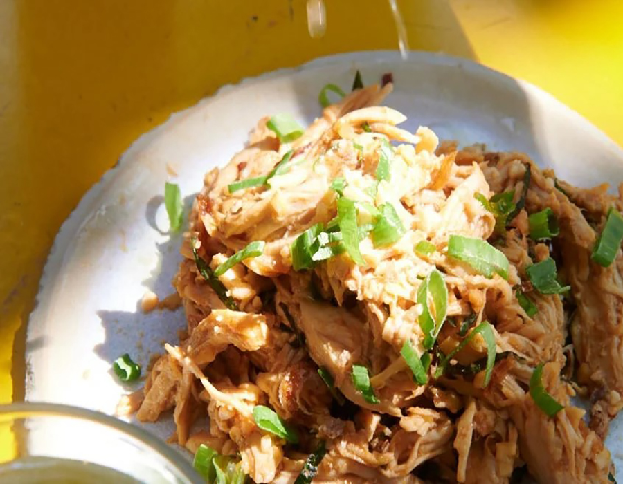 10/02 Salade de poulet Bang-bang et mini flan aux carottes