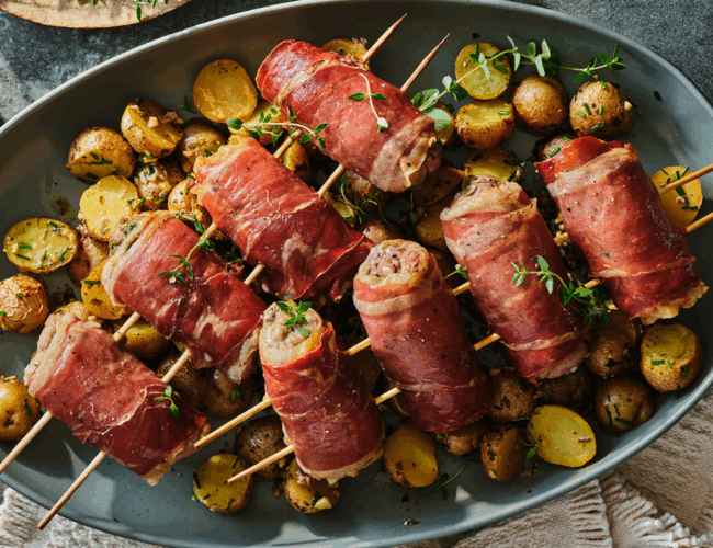 29/04 longe de porc, jambon de Vendée et pomme de terre rôties aux herbes