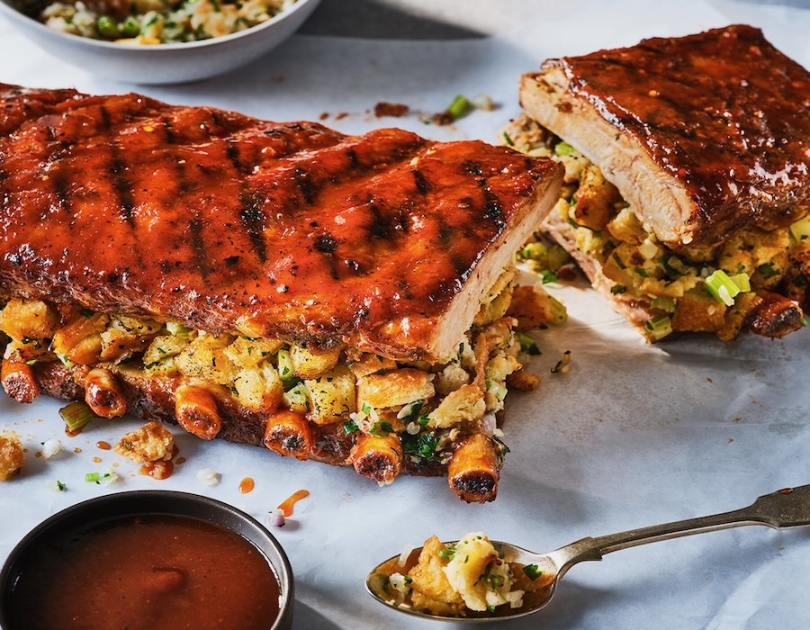 27/05 Côtes de porc farcis aux pommes de terre et herbesUne cuisson basses
