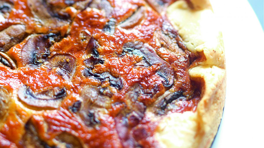 19/05 Quiche lorraine aux lardons fumés et champignons