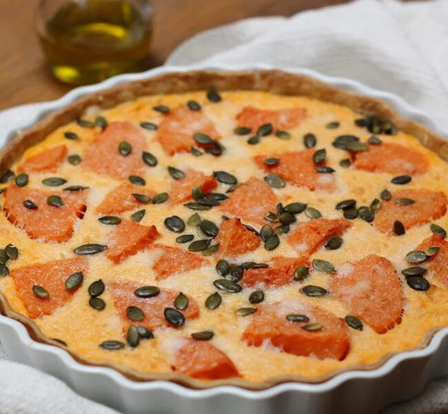 12/05 Quiche patate douce, graines de courge et fromage de brebis